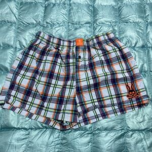 Psycho Bunny Multicolor Plaid Men's Shorts